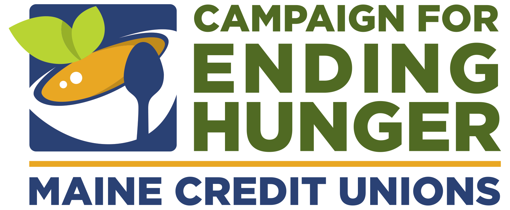Logo that says Campaign for Ending Hunger Maine Credit Unions